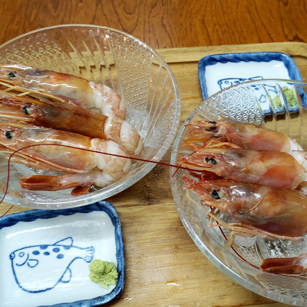 横綱赤エビ刺身(六尾)
